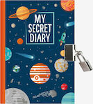Legami Milano My Secret Diary Σημειωματάριο με Λευκές Σελίδες και Λουκέτο Planets Ημερολόγιο