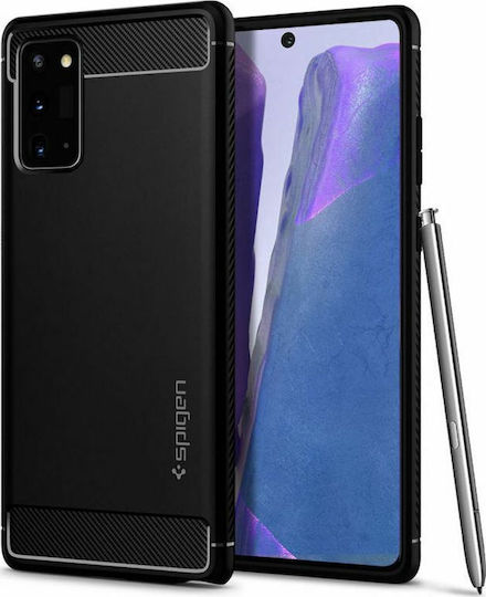 Spigen Rugged Armor Back Cover Σιλικόνης 2mm Μαύρο (Galaxy Note 20)