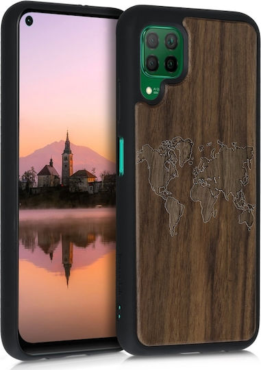 KWmobile Umschlag Rückseite Hölzern Braun (Huawei P40 Lite)