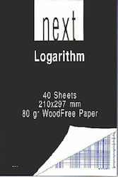 Next Blocul De Notițe Logaritmic Caiete Hârtie Grafică A4 Negru