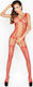 Passion BS013 Bodystocking Sexy Plasă Cu Chilot Deschis Roșu