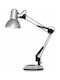 Fos me Office Lamp with Foldable Arm for Socket E27 in Silver Color