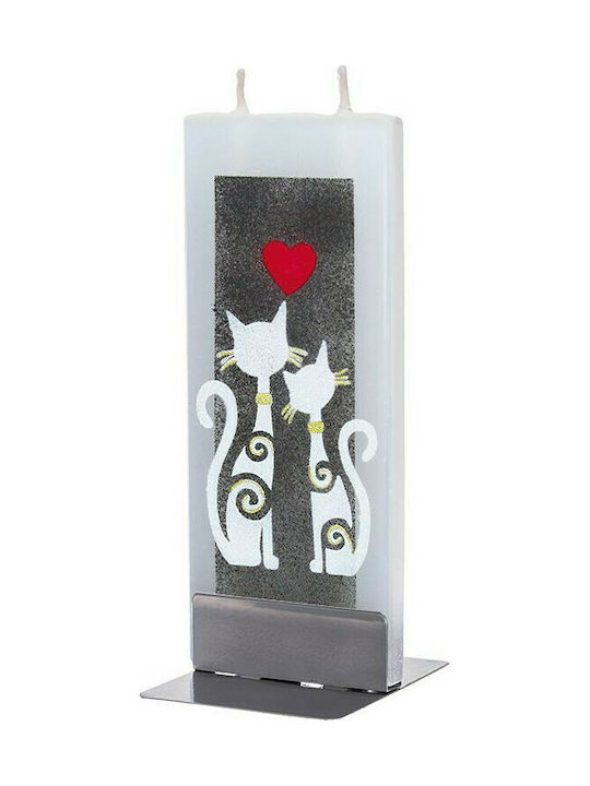 Flatyz Decorative Candle Cats In Love Multicolour 2.4x5.9cm 1pcs