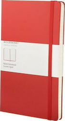 Moleskine Ruled Classic Large Notebook 240 Sheets A5 Ruled with Elastic Red