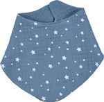 Baby Oliver Muslin Bandana from 100% Cotton with Hoop & Loop Fastener Blue