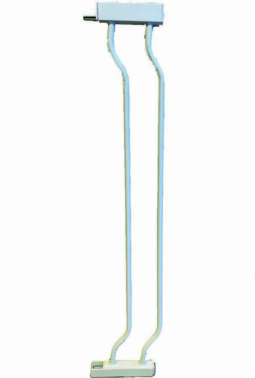 Home & Camp Safety Gate Extensions made of Metal in White Color 12x2x80εκ. 1pcs
