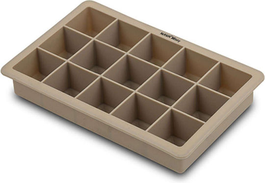 Nava Misty Ice Tray Cube Silicone 15 Slots Beige 10-111-050