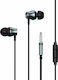 Remax RM-202 In-ear Handsfree with 3.5mm Connector Gray