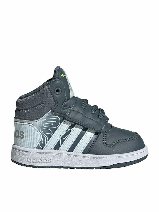 Hoops Hoops Mid 2.0 K Kids Sports Shoes Basketball with Hoop & Loop Closure Legacy Blue / Sky Tint / Tactile Blue