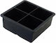 The Bars Formă pentru Gheață Cubul din Silicon 4 Locuri Neagră M004 1buc