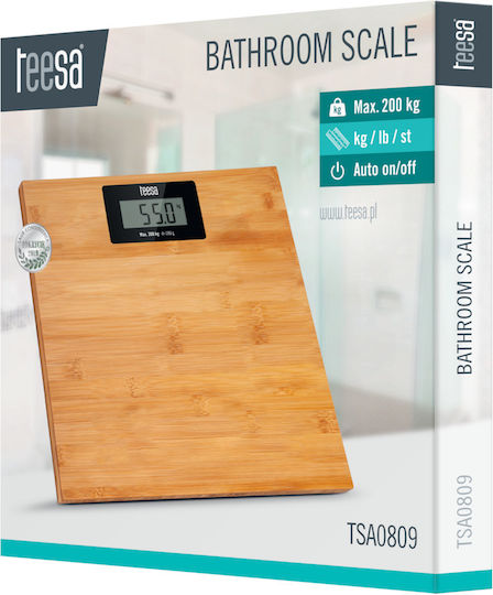 Teesa TSA0809 Ψηφιακή Ζυγαριά 200kg Καφέ