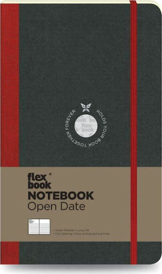 The Writing Fields Open Date Тетрадка A5 На райета с Ластик Сив