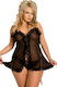 Softline Plus Size Kaya Sexy Ρόμπα Black