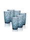 Bormioli Rocco Diamond Set de Pahare Apă din Sticlă în Culoare Albastru 470ml 6buc