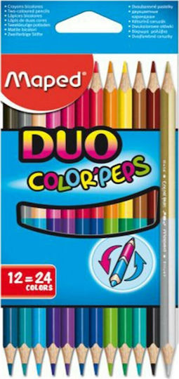 Maped Color'Peps Duo Ξυλομπογιές Σετ 12 χρώματα