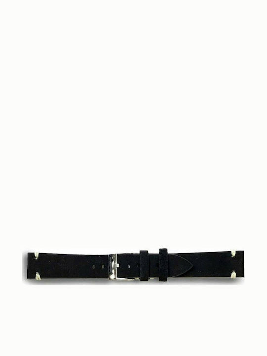 Diloy Straps Leather Strap Black 18mm