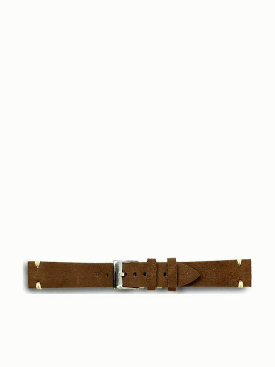 Diloy Straps Δερμάτινο Λουράκι Καφέ 20mm