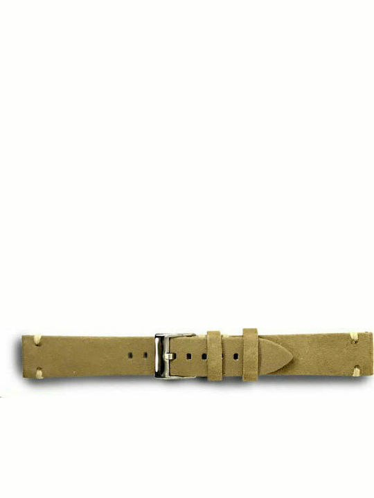 Diloy Straps Δερμάτινο Λουράκι Μπεζ 20mm