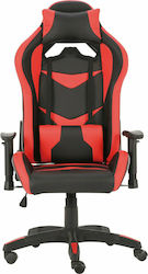 ArteLibre Emilia Artificial Leather Gaming Chair with Adjustable Arms Red