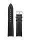 Tzevelion Leather Strap Black 22mm