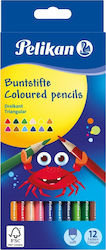 Pelikan Seturi de creioane colorate Subțire Triunghiular 12buc