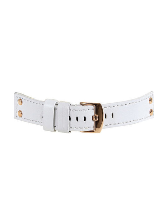 Tzevelion Leather Strap White 24mm