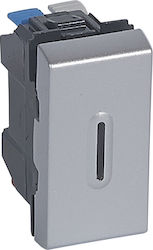 Legrand Recessed Electrical Lighting Wall Switch with Frame Basic Aller Retour Gray