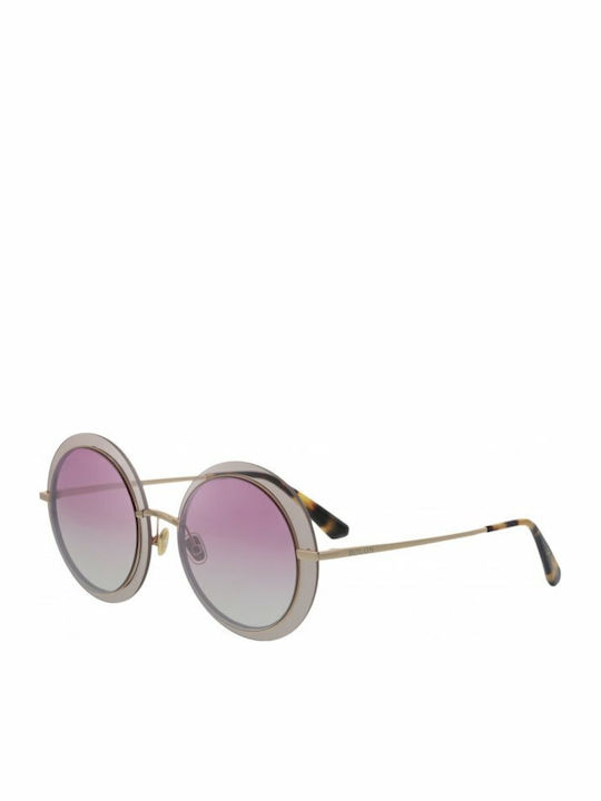 Bolon Women's Sunglasses with Gold Metal Frame and Purple Lens BL7015B20