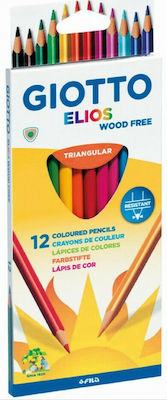 Giotto Elios Wood Free Pencils Set 12pcs