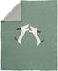 Fresk Blanket Nursery Swaddling Blankets Dachsy Knitted Green 80x100cm