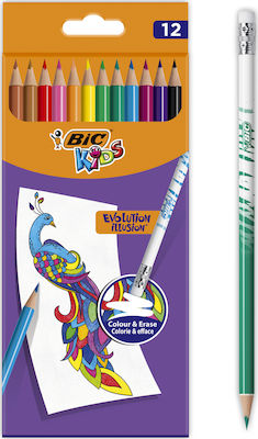 Bic KIds Evolution Illusion Erasable Комплект цветни моливи 12бр 987868