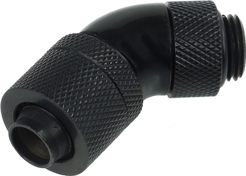 Alphacool 13/10 Compression Fitting 45° Revolvable G1/4 Deep Black ...