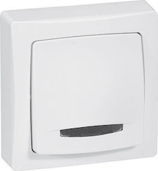 Legrand Oteo Staircase Push Button Switch with Single Frame Light White
