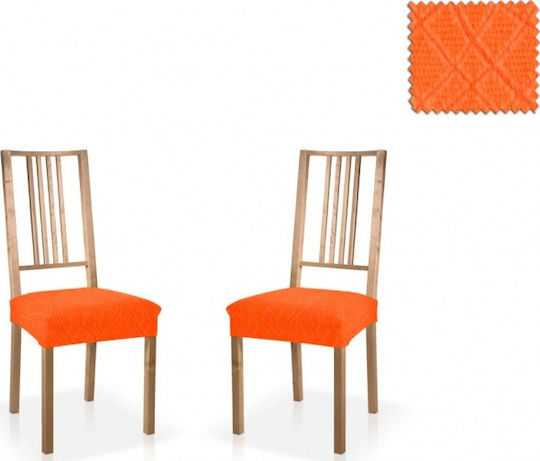 Mc Decor Waves Еластичен Калъф За стол Orange 40εκ. 2бр MCL.EL.WAVES.KK-PORTOKALI