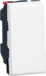 Legrand Mosaic Front Plate Wall Push Staircase Button without Frame Μονό White 077030