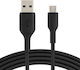Belkin Boost Charge Редовна USB 2.0 до микро USB кабел Черен 1м (CAB005bt1MBK) 1бр