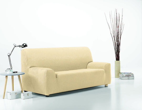 Sunshine Rust Set of Elastic Sofa Covers Ivory 1pcs 021-1-ivory