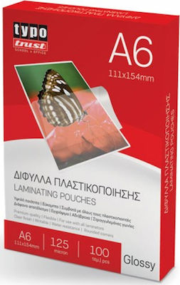 Typotrust Laminating Sheets A6 125 microns 100pcs