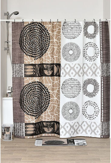 Eurocasa Duschvorhang 180x180cm Beige
