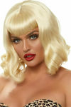 Leg Avenue A2860 Retro Bang Curly Bob Wig Blond