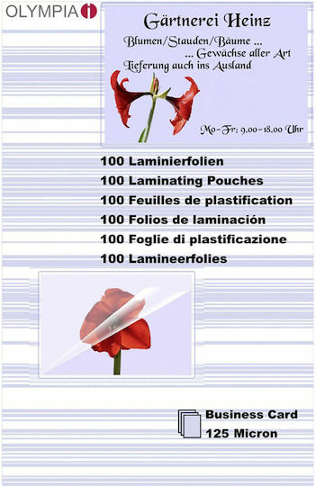 Olympia Laminating Sheets Glossy 125 Microns 100 Pieces