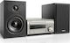 Denon Sound System 2 D-M41 D-M41SPBKE2 60W with CD / Digital Media Player and Bluetooth Silver / Black