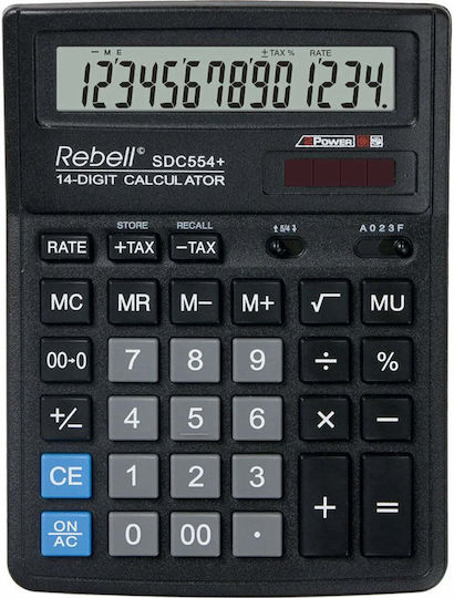 Rebell BDC514 Calculator 14 Digits in Black Color 1pcs