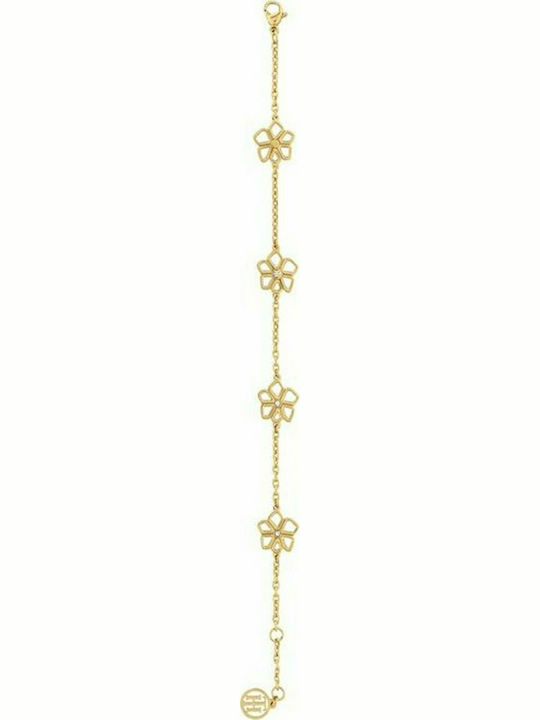 Tommy Hilfiger Bracelet Chain made of Steel Gold Plated with Zircon