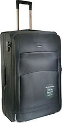 Diplomat ZC6019 Large Travel Suitcase Fabric Black with 2 Wheels Height 77cm 6019-L