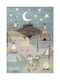 Tzikas Carpets 24225-730 Παιδικό Χαλί Μπλε 200x250cm Πάχους 13mm