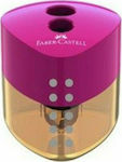 Faber-Castell R Pink Plastic Double Pencil Sharpener Pink