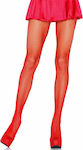 Leg Avenue 9001A Nylon Fishnet Pantyhose Red
