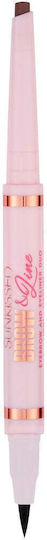Sunkissed Brow & Line Eyebrow Eyeliner Duo Μολύβι για Φρύδια Light/Medium 0.8ml
