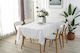 Ankor Checkered Stain Resistant Squares White 140x140cm